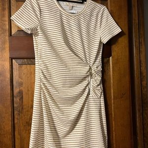 Michael Kors White/Dress Gold striped print